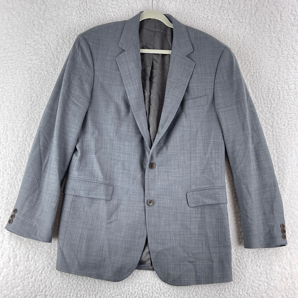 Brooks Brothers Suit Blazer Jacket Mens Size 42L Gray‎ Wool Business Work Office